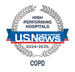 U.S. News High Performing Hospitals badge COPD